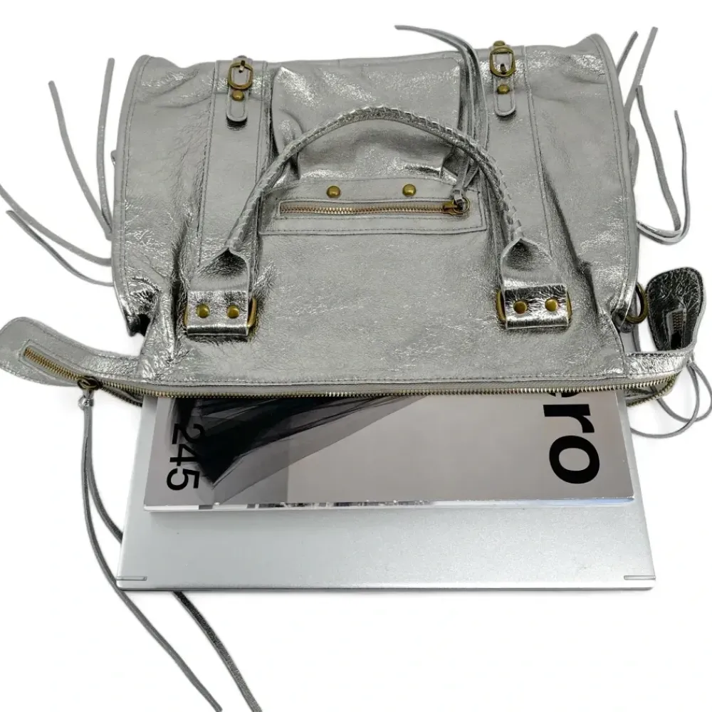 OH MY BAG Sacs De Rentrée, Bureau, Cours-Sac de bureau en cuir irisé SANDSTORM E.L. SIROCCO Argent foncé argent fonce