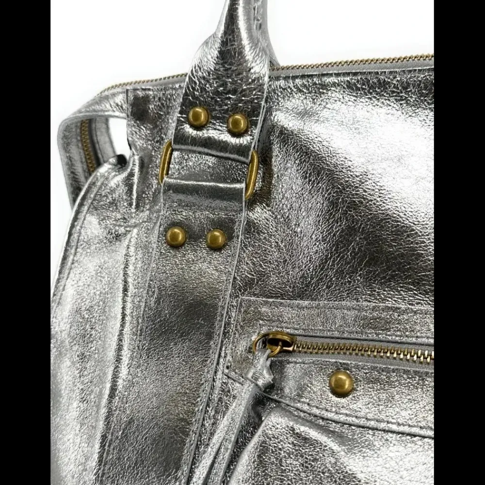 OH MY BAG Sacs De Rentrée, Bureau, Cours-Sac de bureau en cuir irisé SANDSTORM E.L. SIROCCO Argent foncé argent fonce