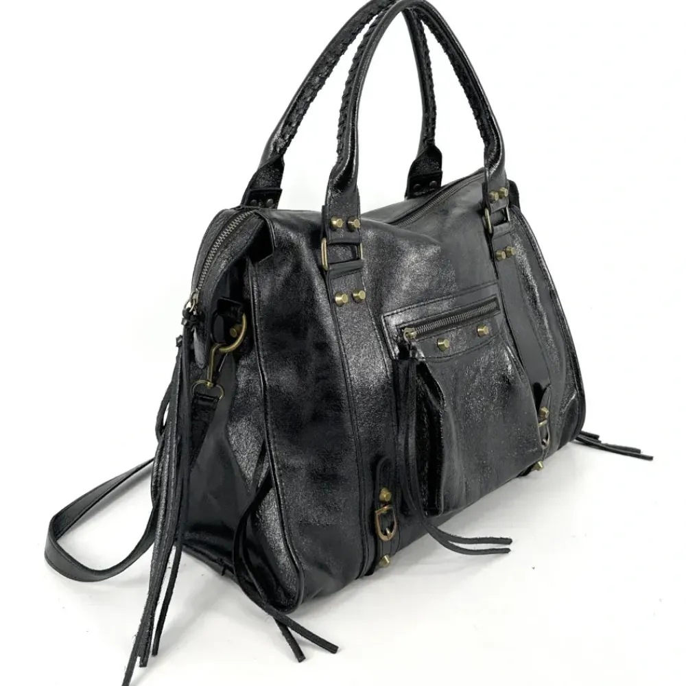 OH MY BAG Sacs De Rentrée, Bureau, Cours-Sac de rentrée en cuir brillant SANDSTORM E.L. SIROCCO Noir noir glossy