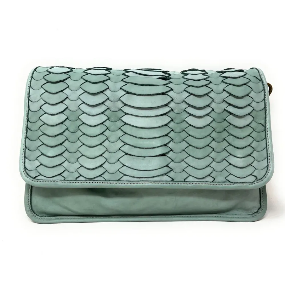 OH MY BAG Sacs En Cuir Tressé-Sac pochette en cuir vintage MISS NAMI celadon