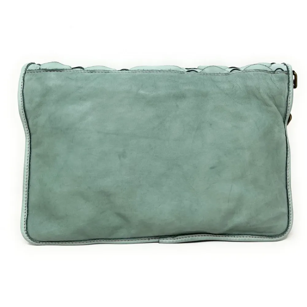 OH MY BAG Sacs En Cuir Tressé-Sac pochette en cuir vintage MISS NAMI celadon